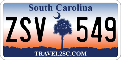 SC license plate ZSV549