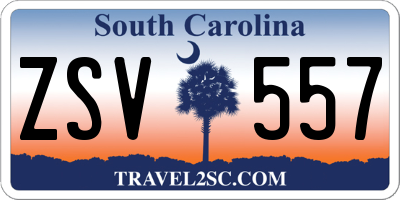 SC license plate ZSV557