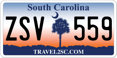 SC license plate ZSV559