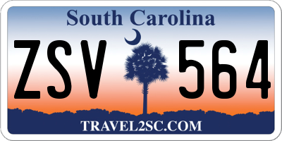 SC license plate ZSV564
