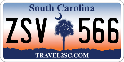 SC license plate ZSV566