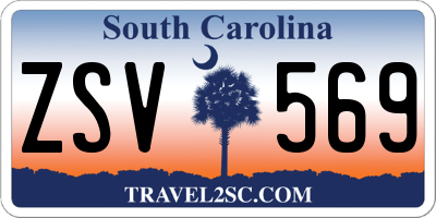 SC license plate ZSV569