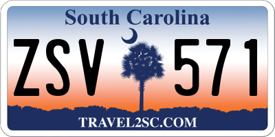 SC license plate ZSV571