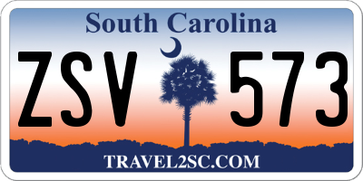 SC license plate ZSV573