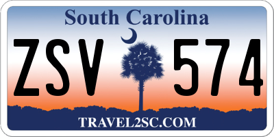SC license plate ZSV574