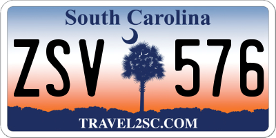 SC license plate ZSV576