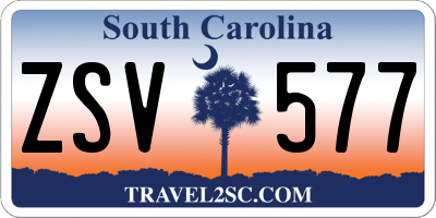 SC license plate ZSV577
