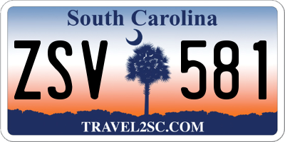 SC license plate ZSV581