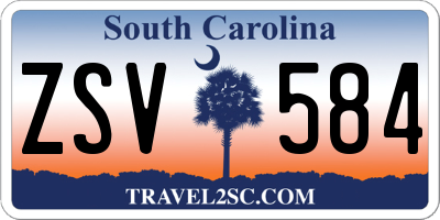 SC license plate ZSV584