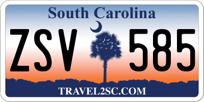 SC license plate ZSV585