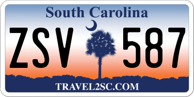 SC license plate ZSV587