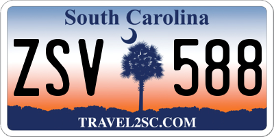 SC license plate ZSV588