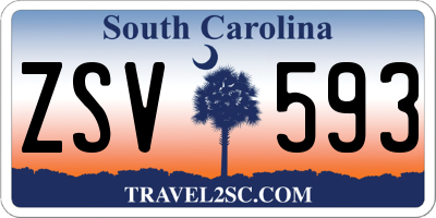 SC license plate ZSV593