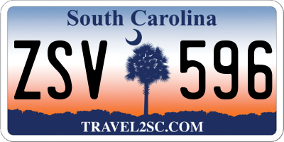 SC license plate ZSV596