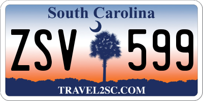 SC license plate ZSV599