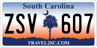 SC license plate ZSV607