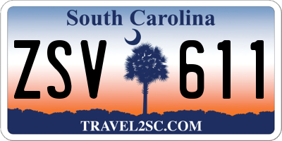 SC license plate ZSV611