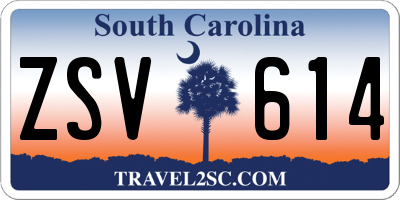 SC license plate ZSV614