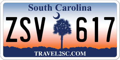 SC license plate ZSV617