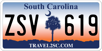 SC license plate ZSV619