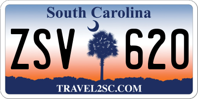 SC license plate ZSV620