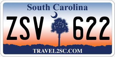 SC license plate ZSV622