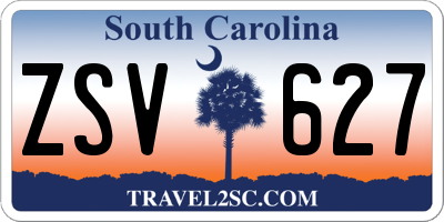 SC license plate ZSV627