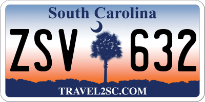 SC license plate ZSV632
