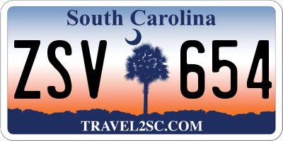 SC license plate ZSV654