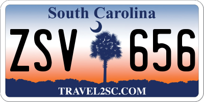 SC license plate ZSV656