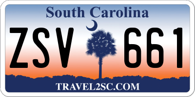 SC license plate ZSV661