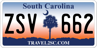 SC license plate ZSV662