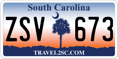SC license plate ZSV673