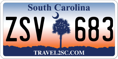 SC license plate ZSV683