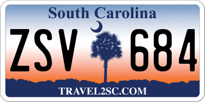 SC license plate ZSV684