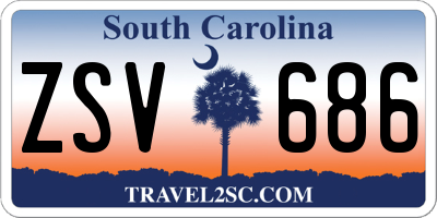 SC license plate ZSV686