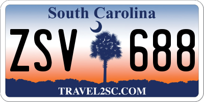 SC license plate ZSV688