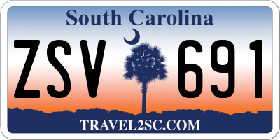 SC license plate ZSV691