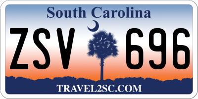 SC license plate ZSV696
