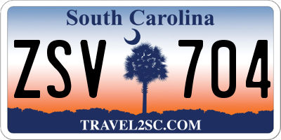 SC license plate ZSV704