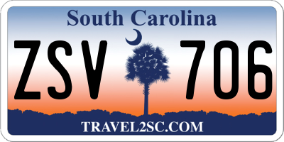 SC license plate ZSV706