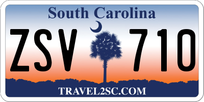 SC license plate ZSV710