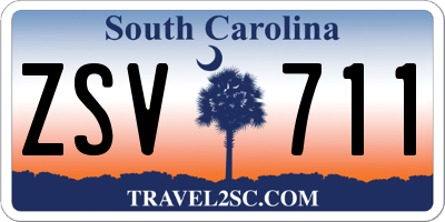 SC license plate ZSV711