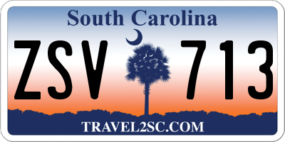 SC license plate ZSV713