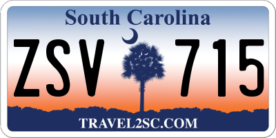 SC license plate ZSV715