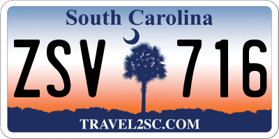 SC license plate ZSV716
