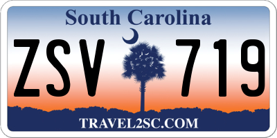 SC license plate ZSV719