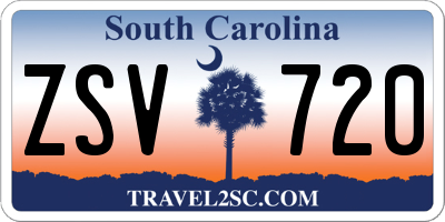 SC license plate ZSV720