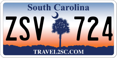 SC license plate ZSV724