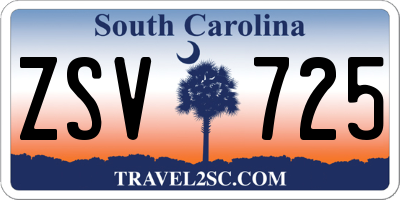SC license plate ZSV725